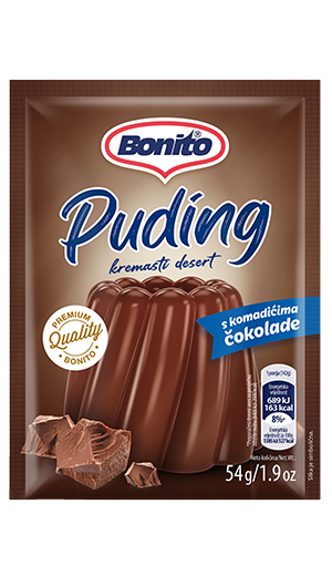 Puding s komadićima čokolade