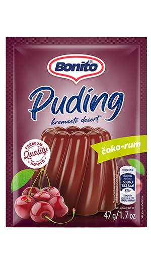 Puding s okusom čoko-ruma